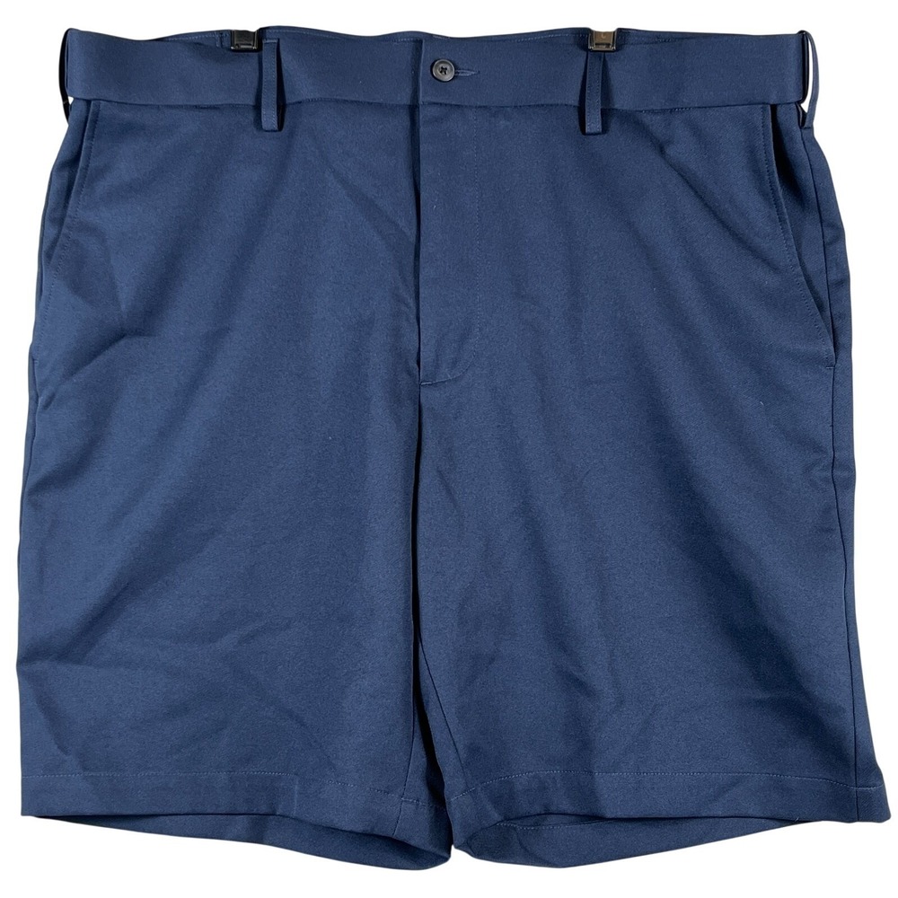 Grand Slam Mens 40 Golf Shorts Performance Moisture Wicking Navy Flat Front